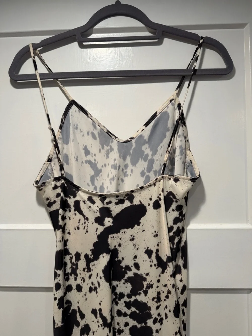 RESA Black and White Spatter Maxi Slip Dress - Picture 4 of 5